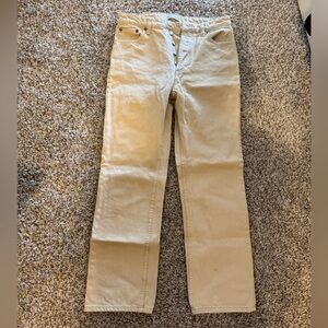 Zara high rise khaki denim cropped jean. Size 28.